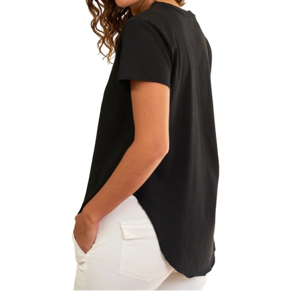 Frank and Eileen Theo NWOT Perfect Tee Black Size M - Picture 2 of 6